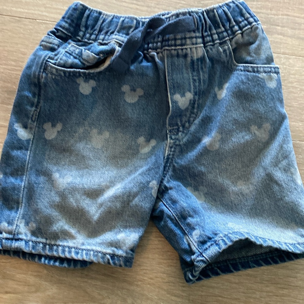 Baby Gap mickey mouse jean shorts